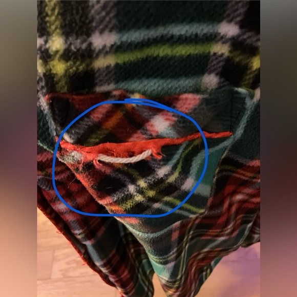 Red, white & green plaid fleece pj set size XL - Picture 5 of 8